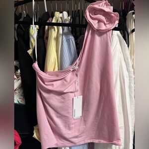 REFORMATION Camellia Pink Top with flower 🌸